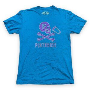 Pinthouse Pizza Teal Graphic Tee Austin Texas Brewery T-shirt Size Small Beer